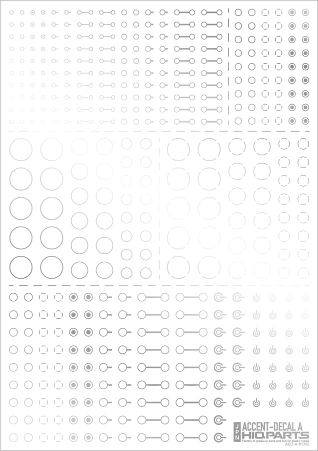 アクセントデカール A シルバー（1枚入）