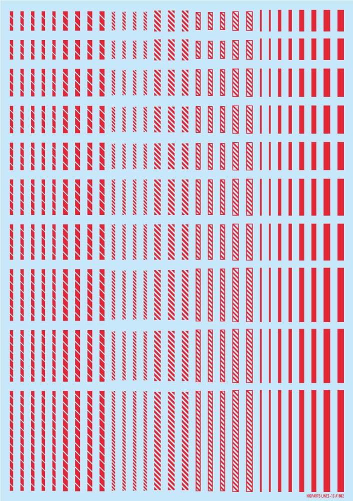ラインデカール2 レッド（1枚入）