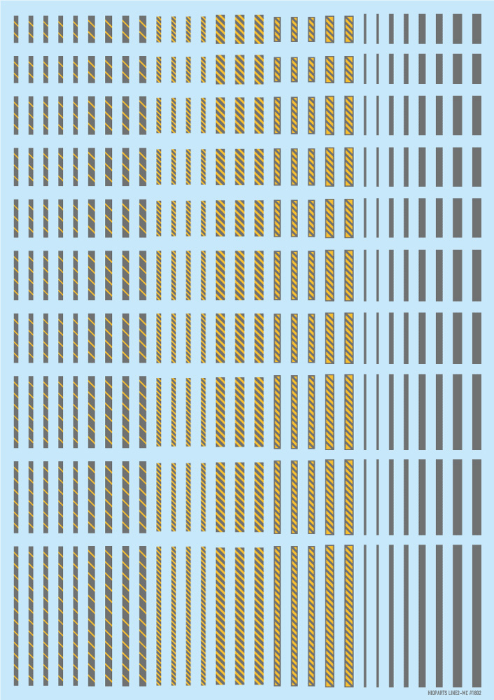 ラインデカール2 グレー＋イエロー（1枚入）