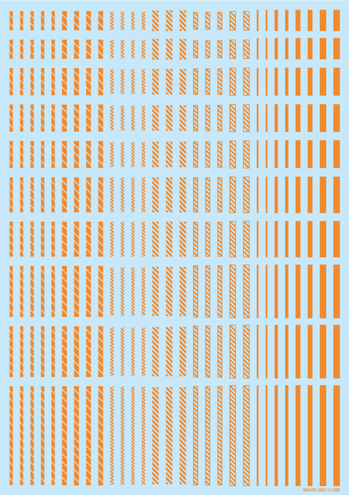 ラインデカール2 オレンジ（1枚入）
