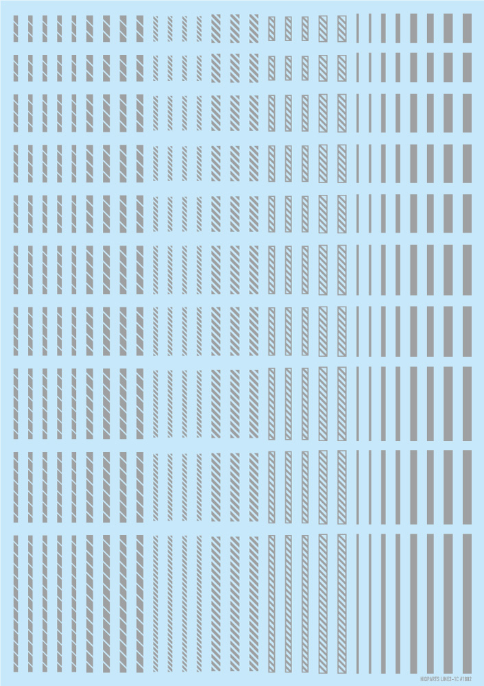 ラインデカール2 ライトグレー（1枚入）