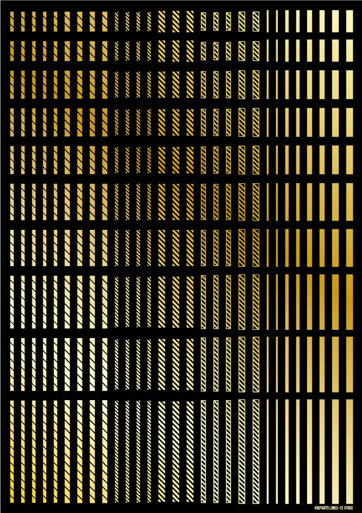 ラインデカール2 ゴールド（1枚入）