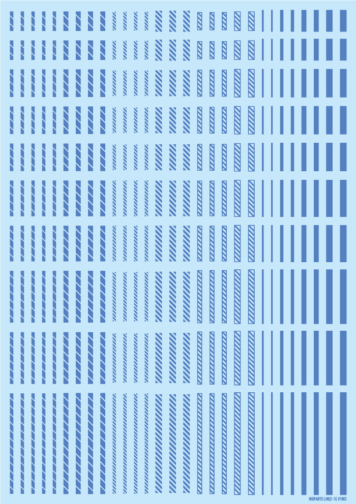 ラインデカール2 ブルー（1枚入）
