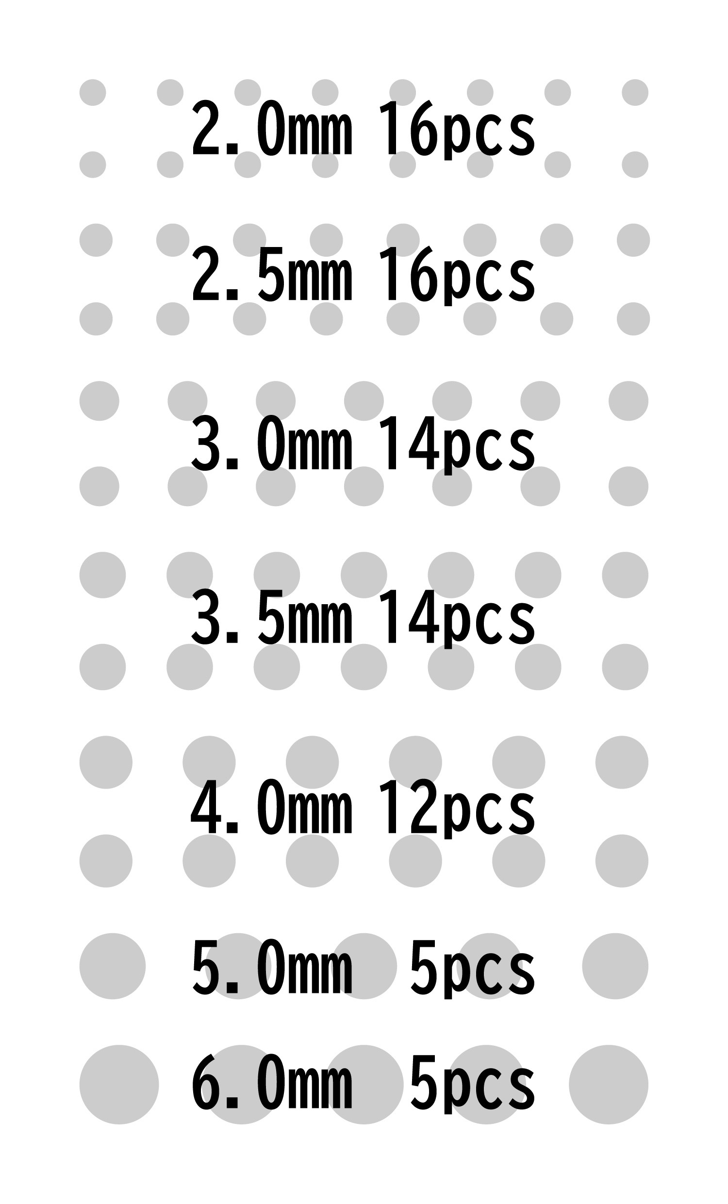 円形シール Xシリーズ 蓄光グリーン （2.0～6.0mm）（1枚入）