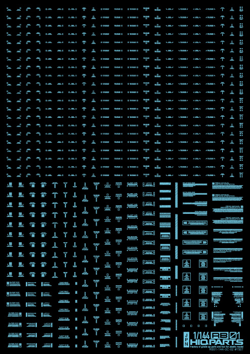 1/144 RB01 コーションデカール パステル ブルー（1枚入）